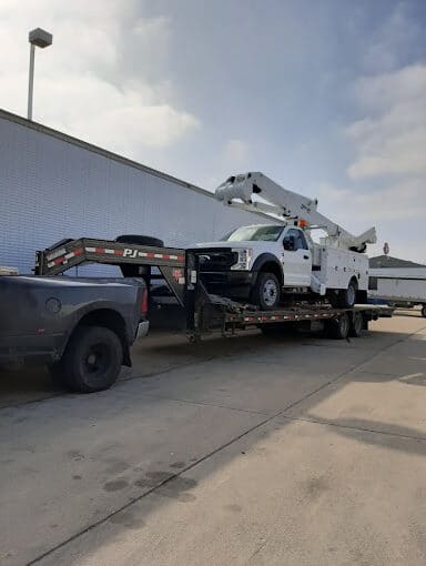 Shipping a Ford Crane Truck with Heavy Equipment Transport