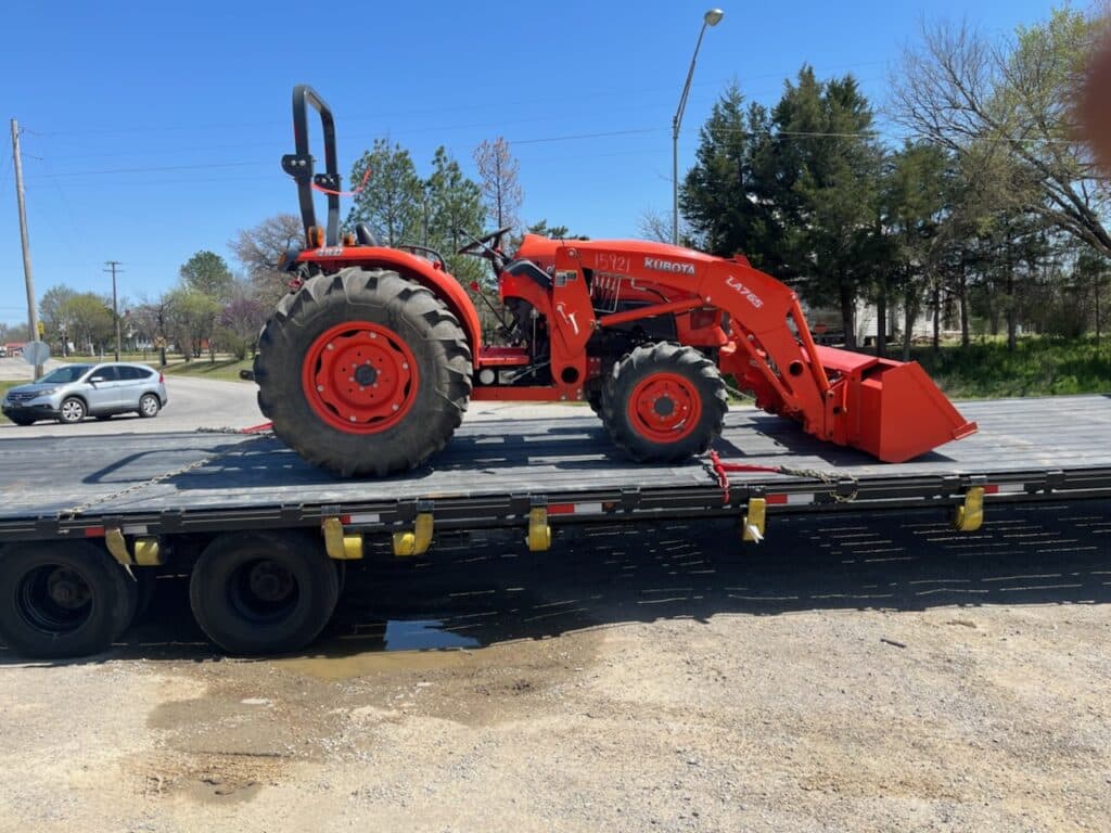 Shipping a Kubota tractor