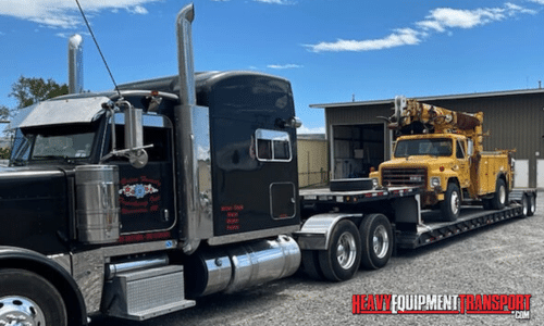 heavy duty truck loaded for transport