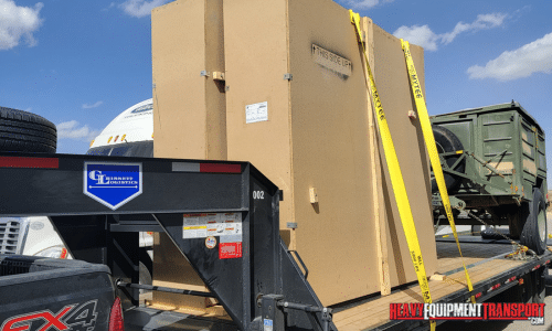 Shipping crated equipment