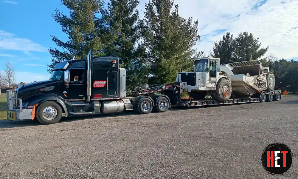 Transporting a Terex TS-14G Scraper