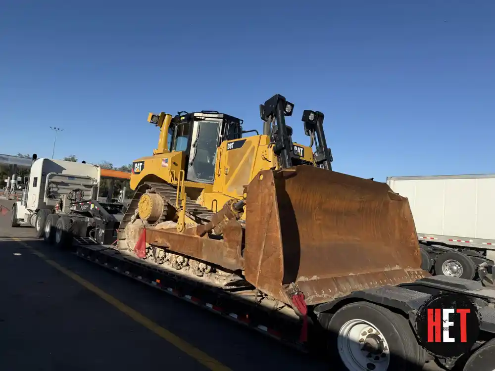 Transporting a 2020 CAT D8T bulldozer