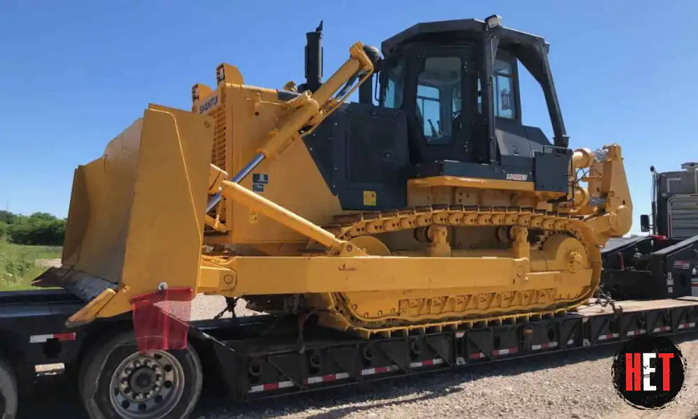 Transporting a Shantui bulldozer