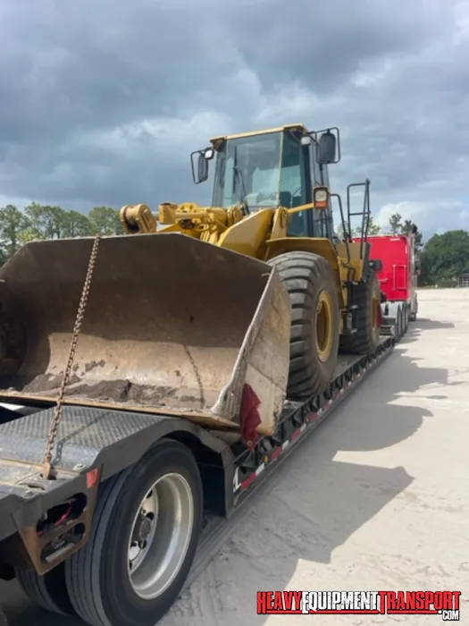 Transporting a wide-load bulldozer