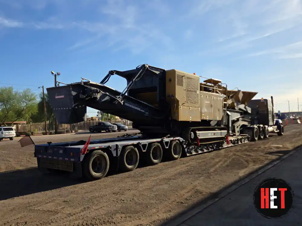 Hauling an IRock 2023 cone crusher
