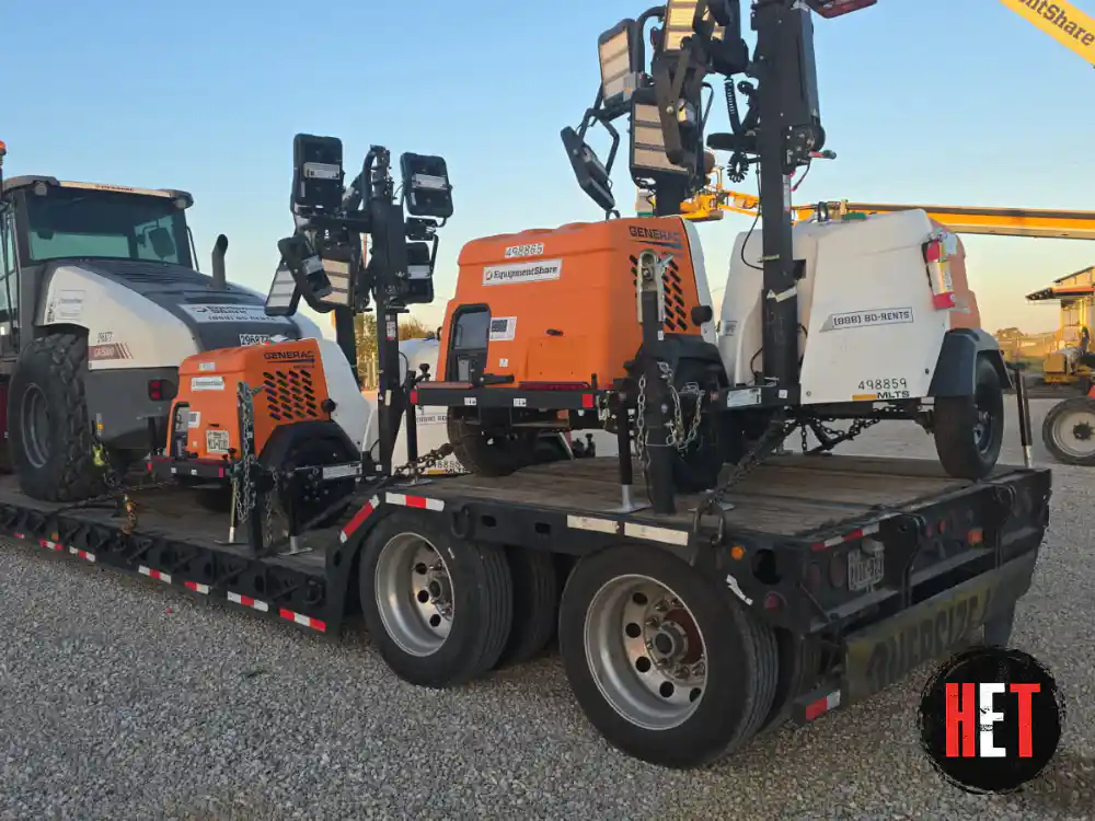Dynapac CA2500 generac light tower transport