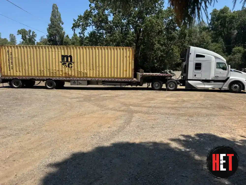 Transporting a 40ft high cube container