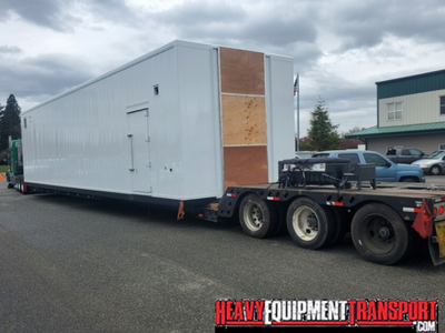 Transporting a cut and wrap module container.