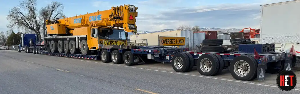 transporting a liebherr ltm1225 crane