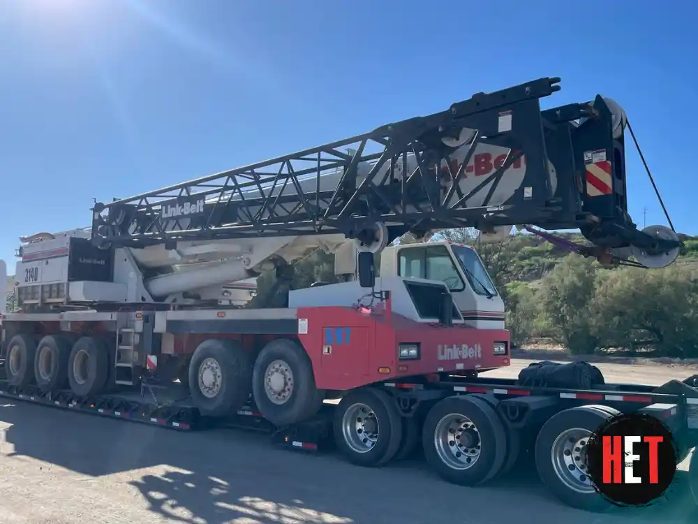 Transporting a Link-Belt crane