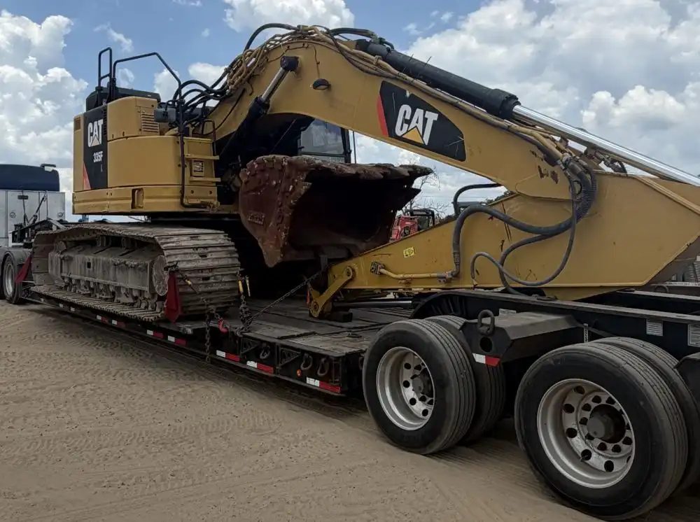 transporting an excavator