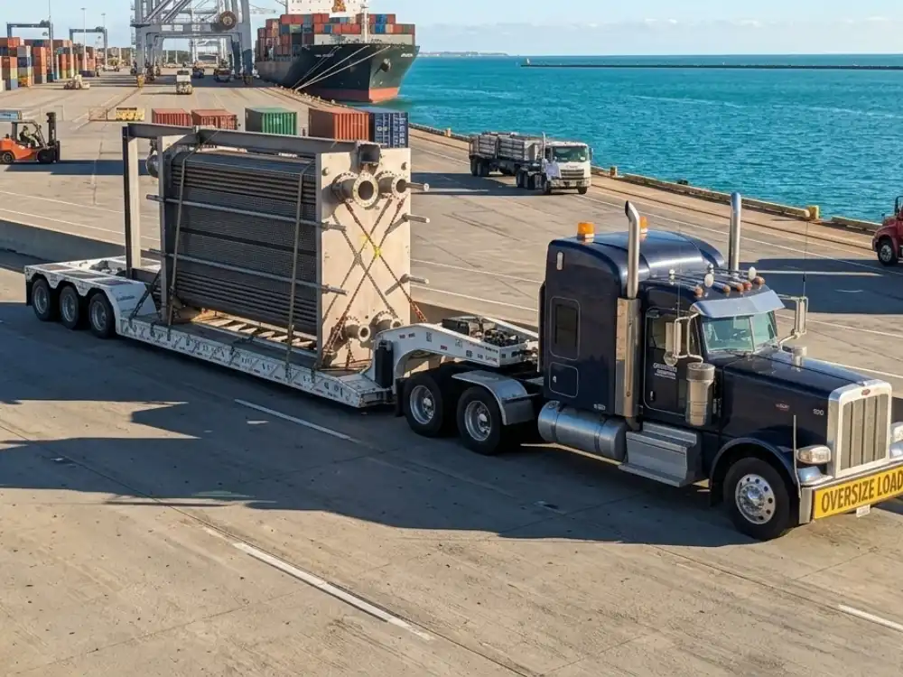 Shipping a heat exchanger