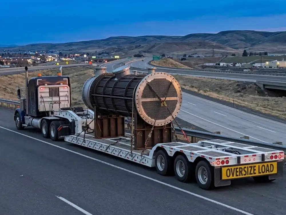 Hauling a heat exchanger