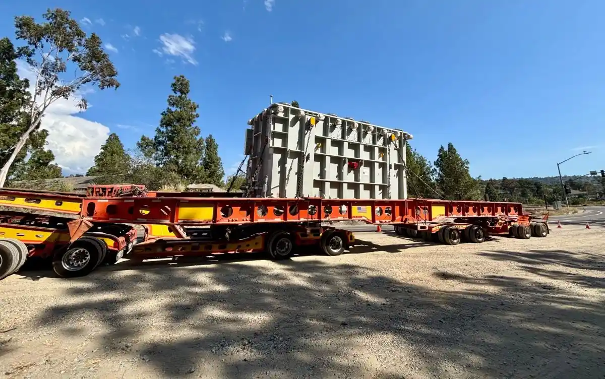 Transporting a power transformer