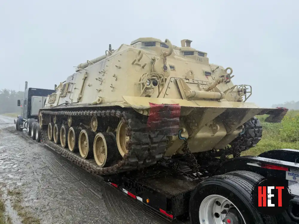 Transporting an M88A1 military tank