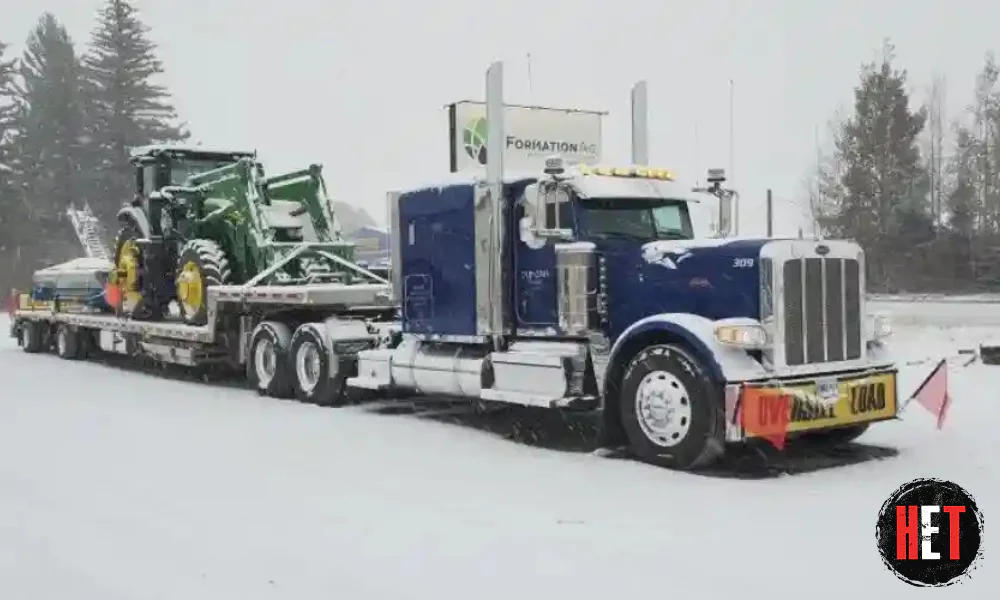 Pilot car travel through snow