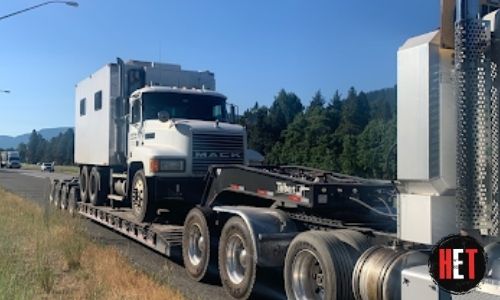 Transporting a semi truck