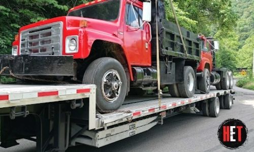 Transporting a semi truck