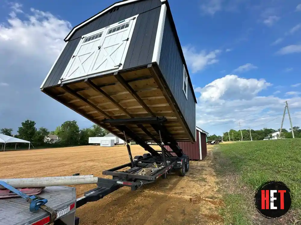 Loading a shed for transport