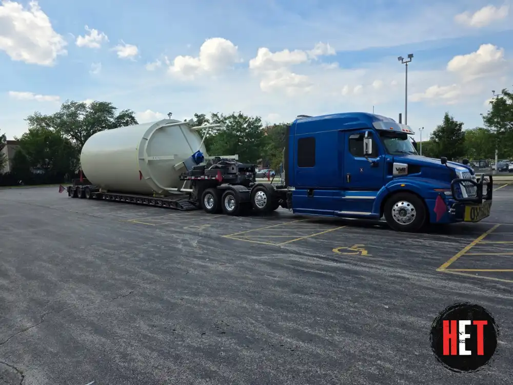 Shipping a silo tank