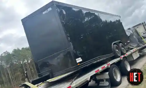 Transporting a custom enclosed trailer