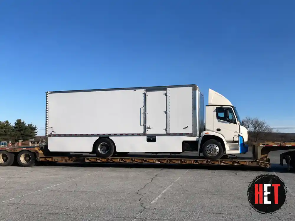 Transporting and electric box truck