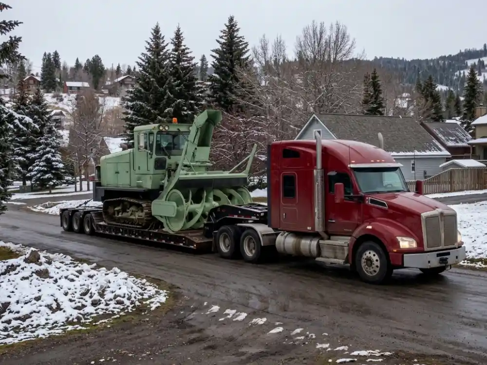 Transporting a snowblower